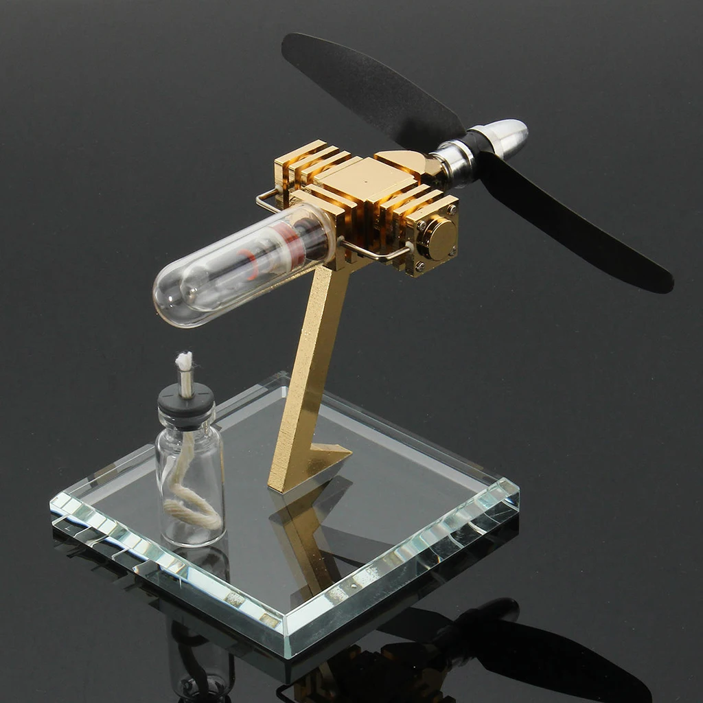 

Hot Air Propeller Stirling Engine Model Kits Steam Power Physical Motor Conversion of Heat Energy