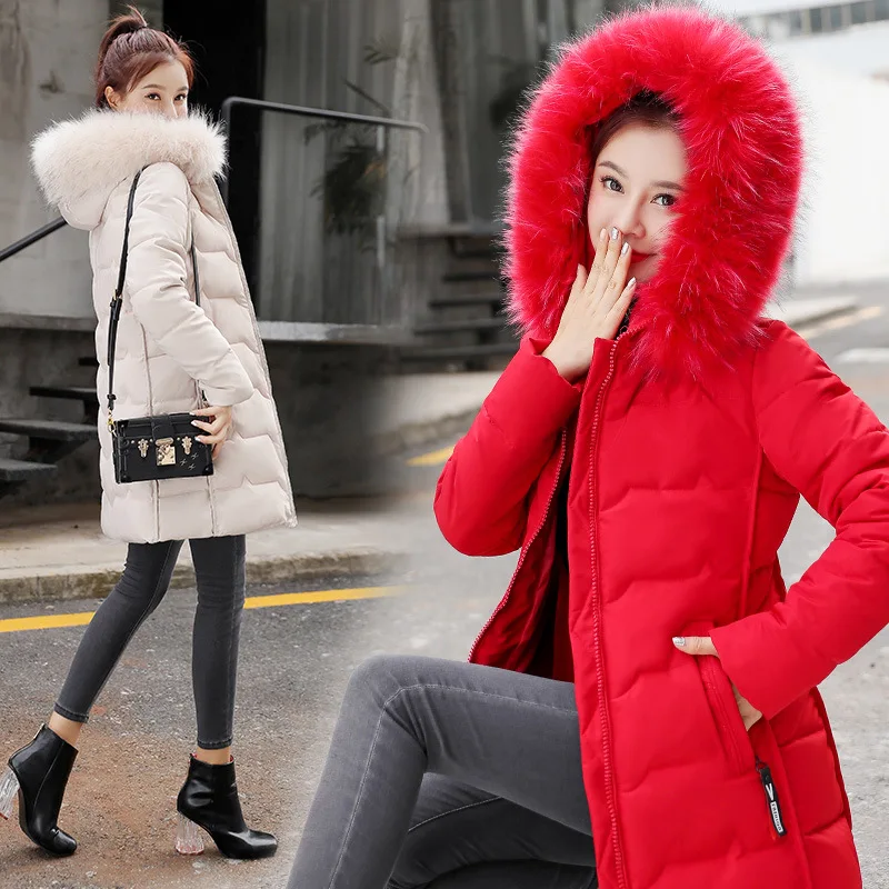

Winter down Feather Cotton-padded Clothes WOMEN'S Dress 2019 New Style Fashion Korean-style off Season Cotton-padded Jacket Wint