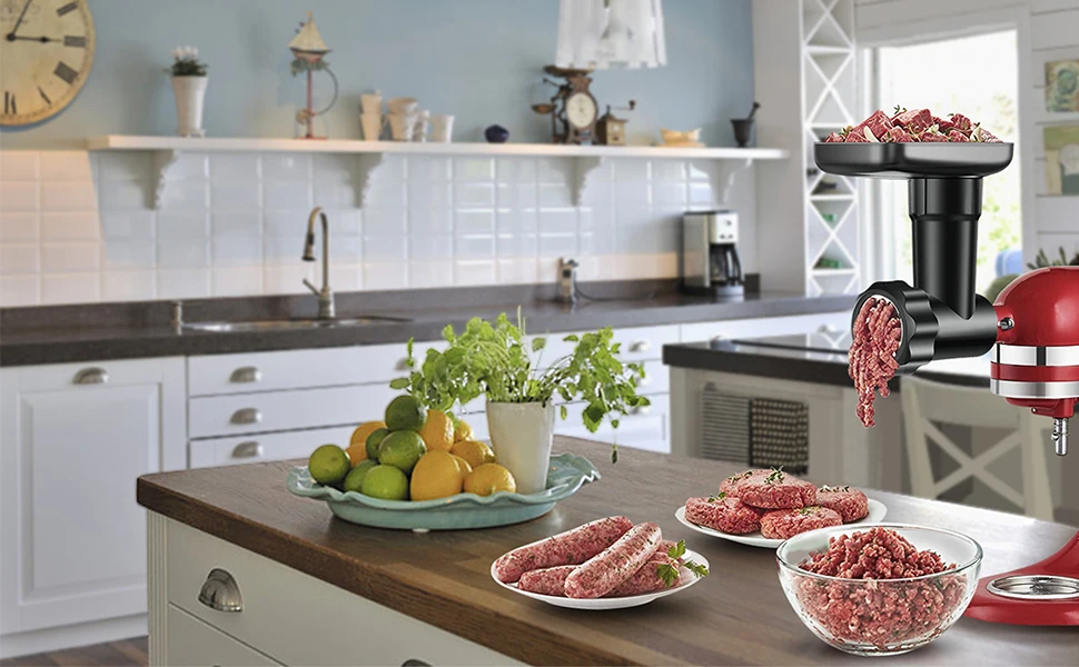 Description Picture 6 of item2024 high quality Food Grinder Attachment for Kitchenaid Stand Mixers, as Meat Mincer Accessory including Sausage Stuffer Tubes