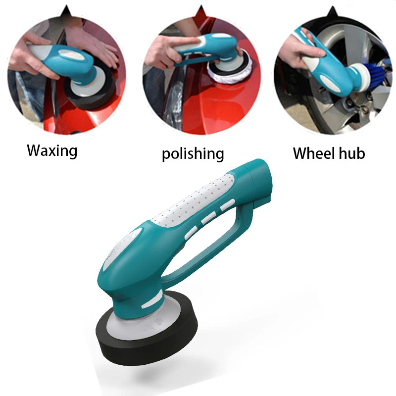 Mini Wireless Car Polishing Machine Handheld Electric Car Machine Cleaning Tool 7 Level Waterproof Car Polishing Machine