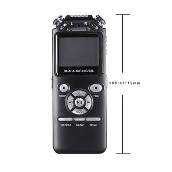 

HD dual-core sound collection AGC meeting interview recording equipment 8GB/16GB/32GB HD drying recorder