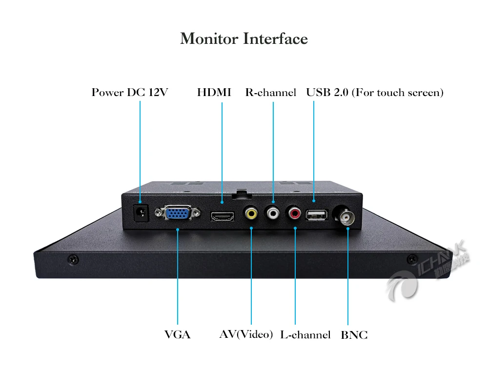 ZB097TC-592R/9," 10" дюймов 1024x768 ips Fullview 1080p металлический корпус HDMI VGA USB резистивный сенсорный ЖК-экран монитор