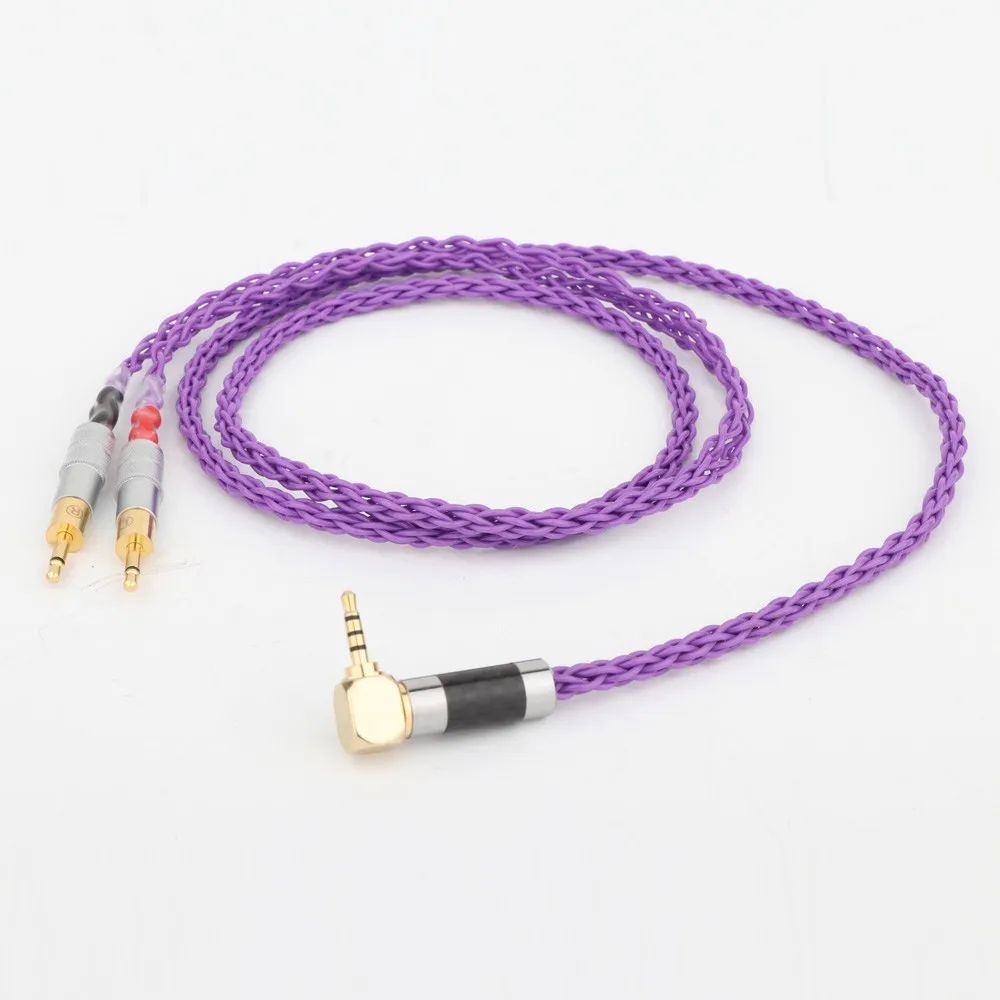 HiFi Compatible 2 5mm Balanced Right Angled Plug for HD700 Headphone Upgrade Cable OCC Wire Replacement Audio Upgrade Cable