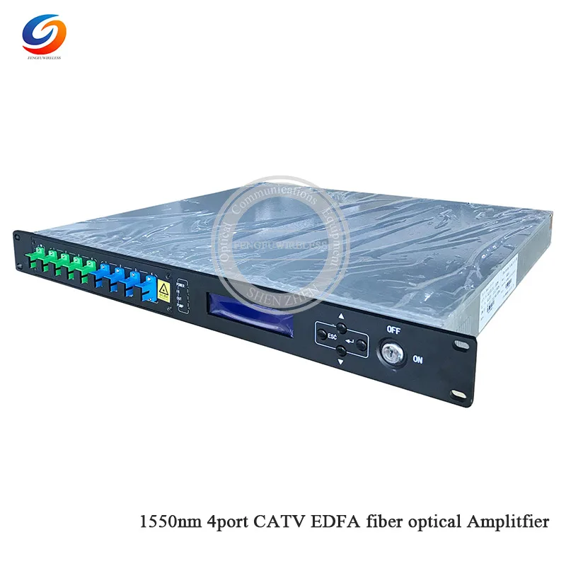 Высокое качество 1U 1550nm CATV WDM EDFA 4 порта 16/18/22/23dbm 1550nm волоконно-оптический Amplitfier CATV EDFA SC/APC cnonector