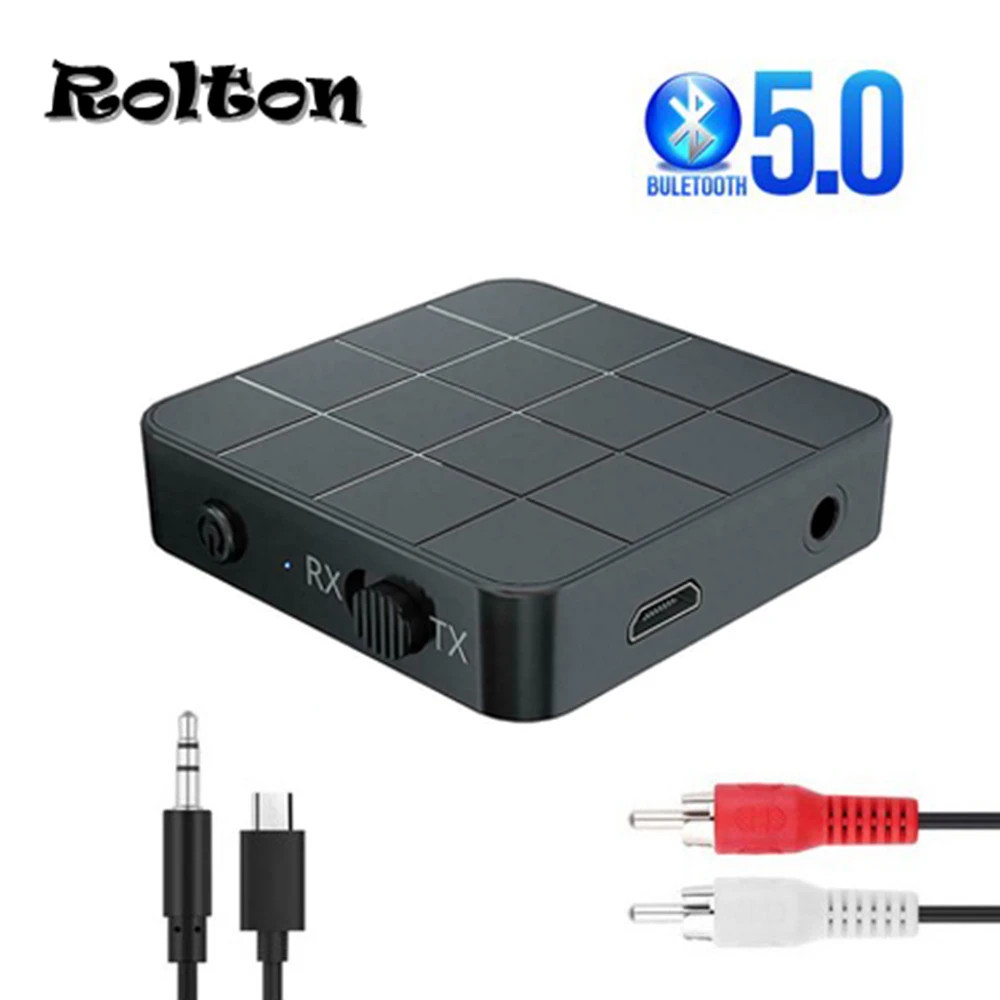 2 в 1Bluetooth 5,0 4,2 аудио приемник передатчик беспроводной Bluetooth RCA 3,5 мм разъем AUX стерео адаптеры для автомобиля ТВ Аудио ПК