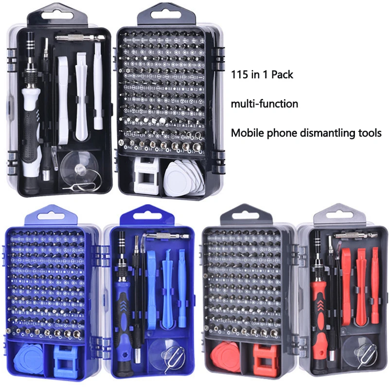 115 In 1 Mobile Phone Repair Tool Set For IPhone IPad Samsung Cell Phone Opening Tools Set Hand Tools Repair Disassemble Kit afbeelding
