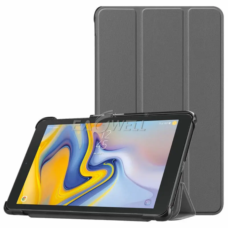 Чехол-книжка из искусственной кожи для samsung Galaxy Tab A 8,0 T387, трехкратный противоударный ультратонкий защитный чехол для планшета