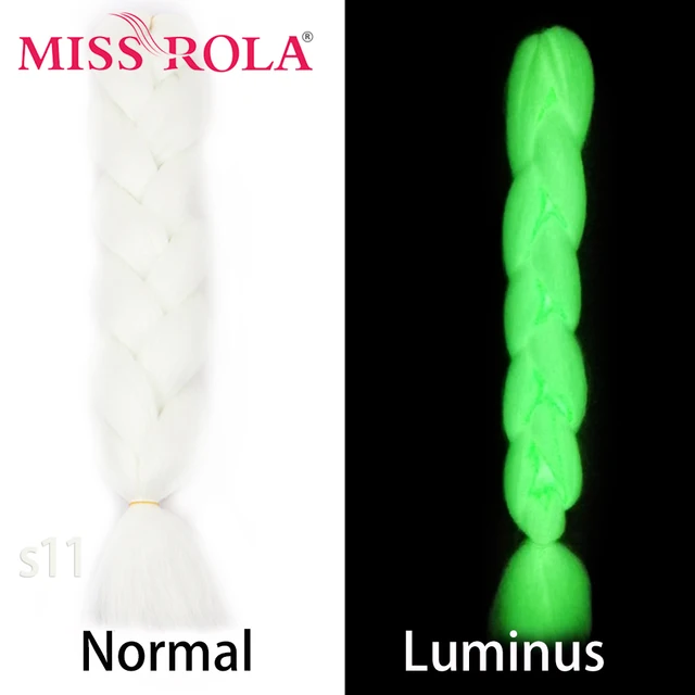 New Colors Synthetic Glowing Hair Twist Braids Ombre Color For white Women Braiding Hair Extensions Jumbo Braids KaneKalon Hair S11