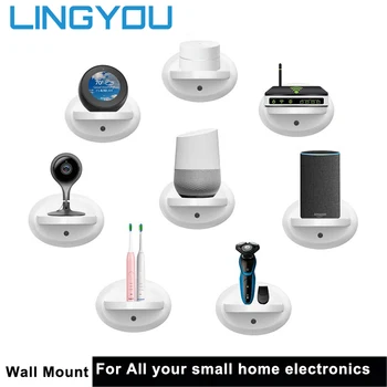 

LINGYOU Wall Mount Shelf Holder Stand For Google Home Mini Amazon Echo Dot (3rd Gen) With Cable Winder Smart Speaker Accessories