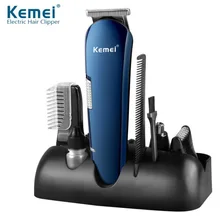 

Машинка для стрижки волос Мужская, 5 в 1, с зарядкой от USB, Kemei KM-550, электробритва