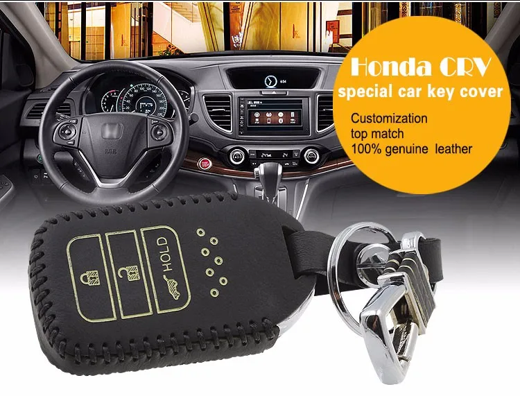 Luckeasy кожаный чехол для ключей для honda crv 2013 CR-V 2.0l xr-v кошелек держатель чехол для дистанционного ключа автомобиля key2a