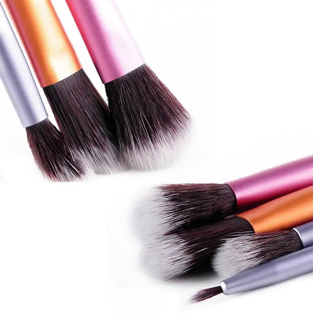 6Pcs Liquid Foundation Eye Shadow Makeup Brushes Eyeliner Powder Blush Brush Tools Soft Professional Cosmetic Brushes Kit