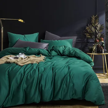 

60S Egyptian Cotton Solid color Bedding set Silky Soft pure cotton Duvet Cover set Bed sheet Pillowcases Twin Queen King Size