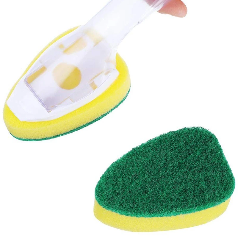 18 Pieces Dish Wand Refills Replacement Sponge Heads Scouring Scrubber Pads Heavy Duty Dish Wand Sponge for Kitchen Sink Cleanin 5