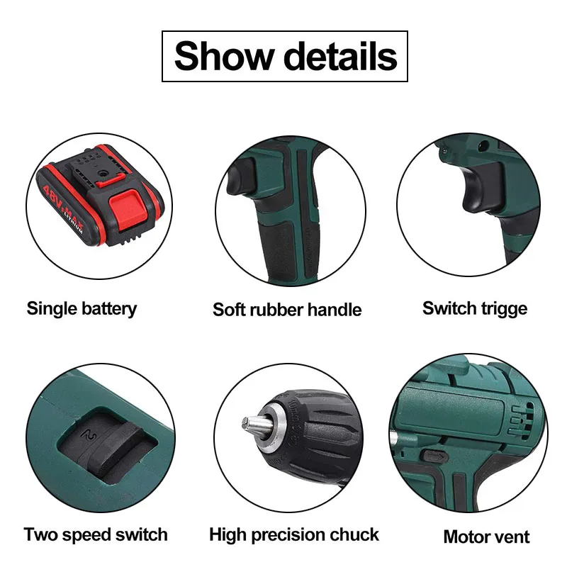 128Pcs 130W Electric Mini Drill Set 6 Gear