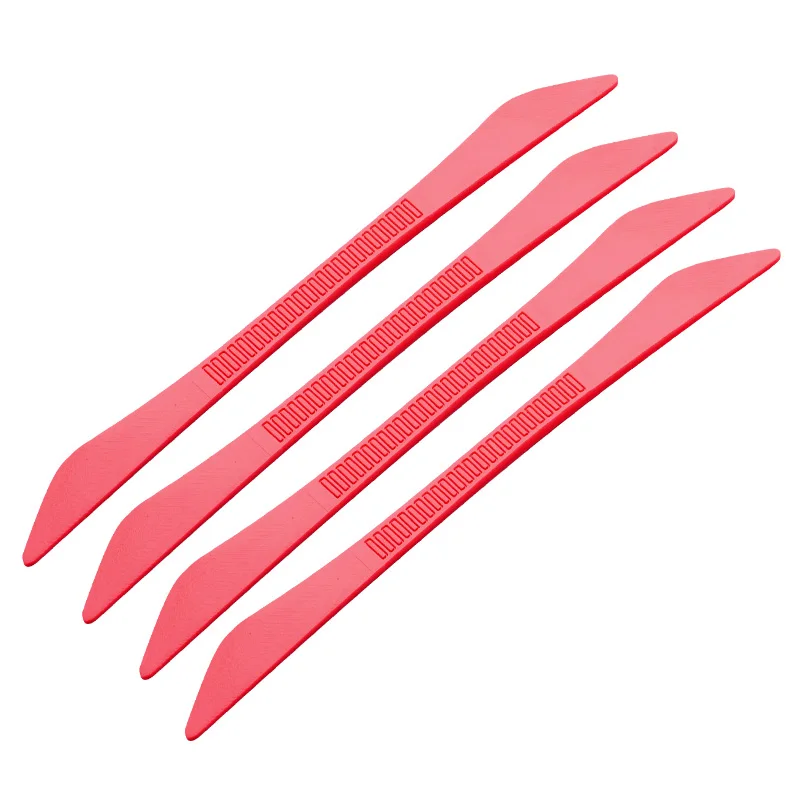 Red 4PCS Car Door Guard Edge Protector Anti-collision Strip Auto Rearview Mirror Protection Sticker Front Rear Bumper Rubber White Black - Цвет: Red 4PCS