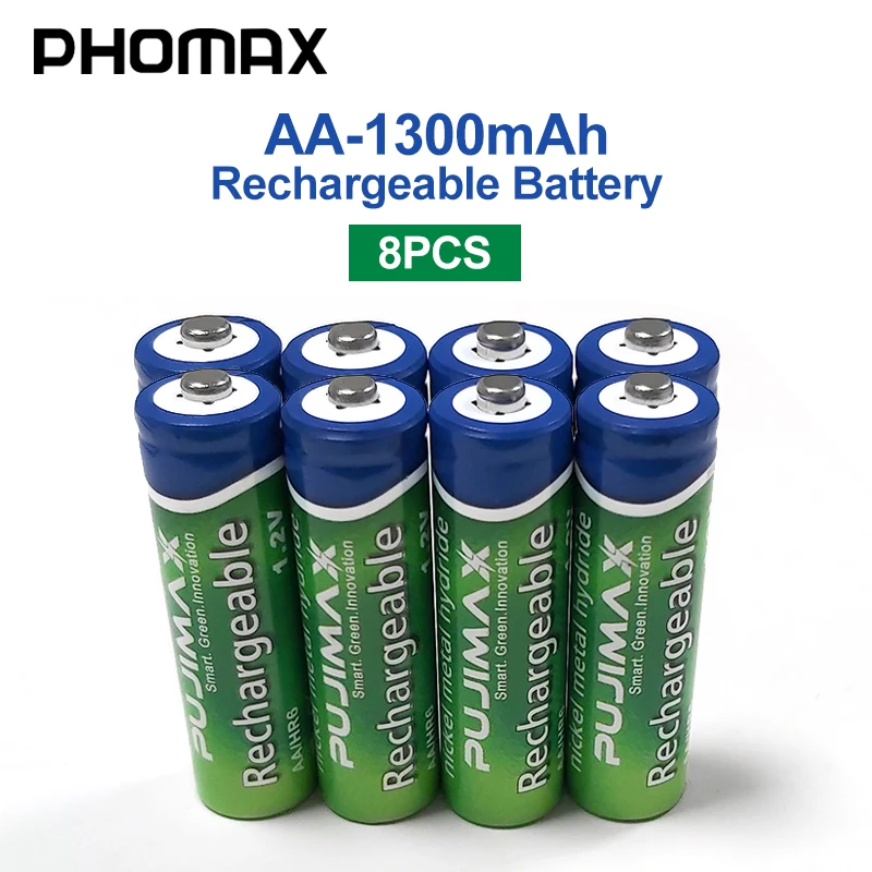 Аккумуляторная батарея PHOMAX 8 шт./лот 1 2 в AA 1300 мАч для предварительной зарядки