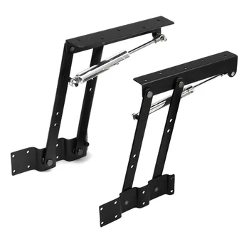 

2pcs Folding Spring Tea Table Hinge Furniture Lift Up Top Mechanism Hardware Lifting Rack Shelf For Coffee Computer Table