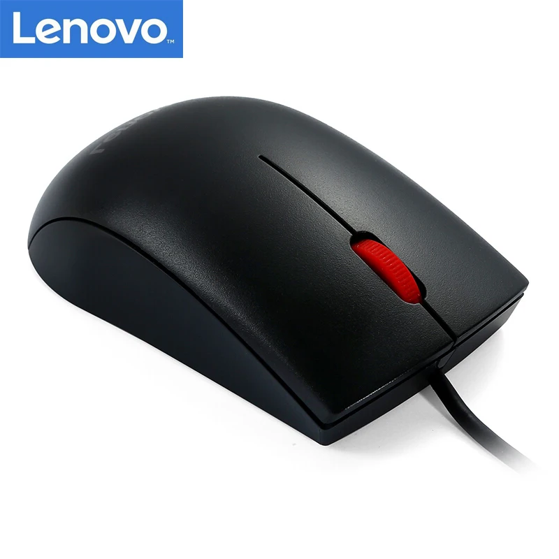 Проводная оптическая мышь lenovo M120 Pro 1000 dpi с красным резиновым роликом, мышь для дома и офиса, мышь для настольного компьютера, ноутбука, ПК