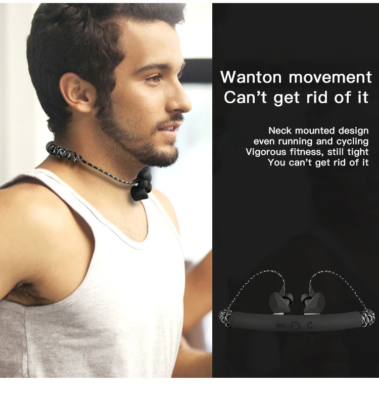 

New Arrival Wireless Bluetooth Earphone Music Headset Phone Neckband Sport Earbuds Earphone With Mic For IPhone Samsung Xiaomi