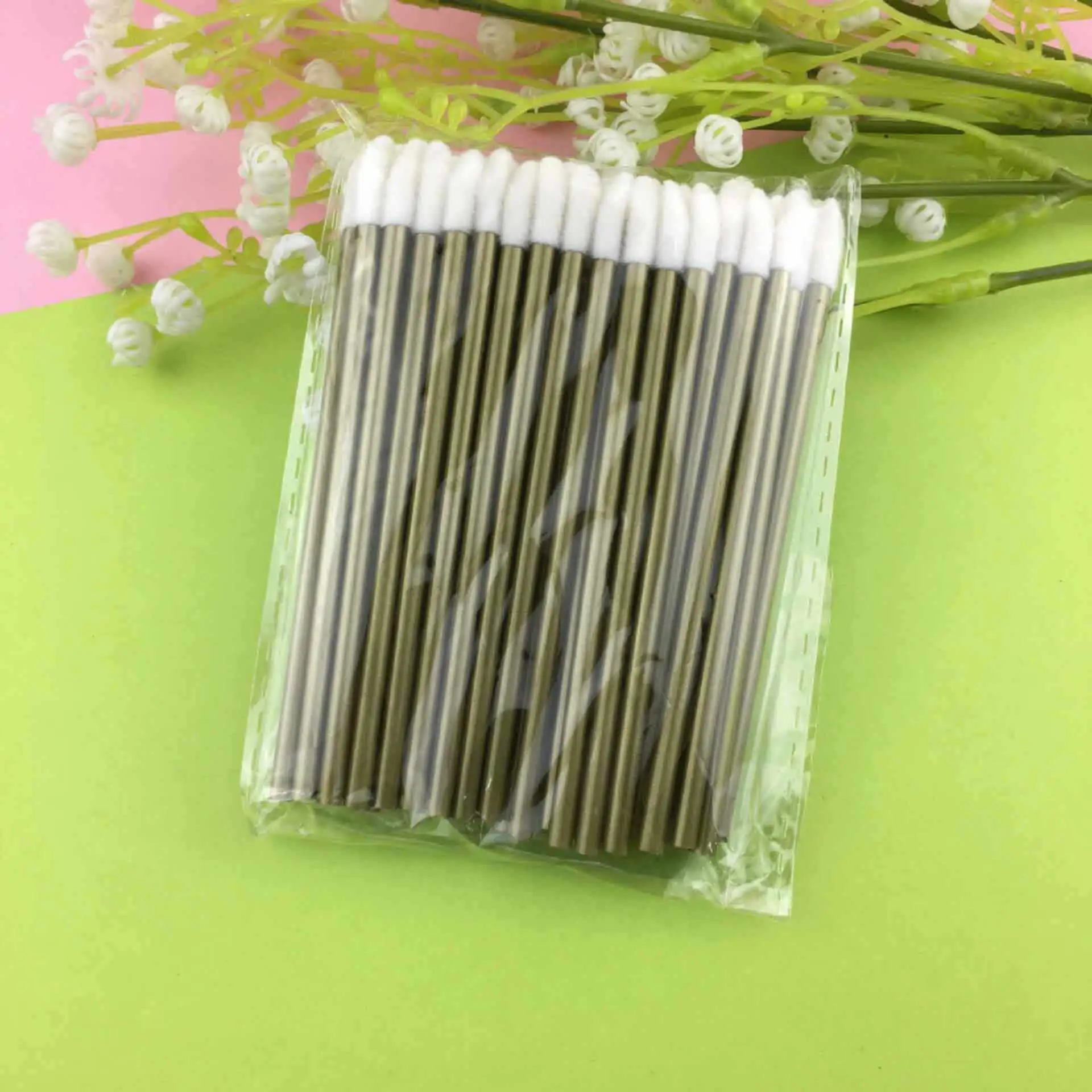 50PCS-GD 50 шт одноразовая Кисть для макияжа, кисть для губной помады палочка-аппликатор для блеска, кисти для макияжа губ, портативное расширение, косметический инструмент для красоты - Handle Color: 50PCS-GD