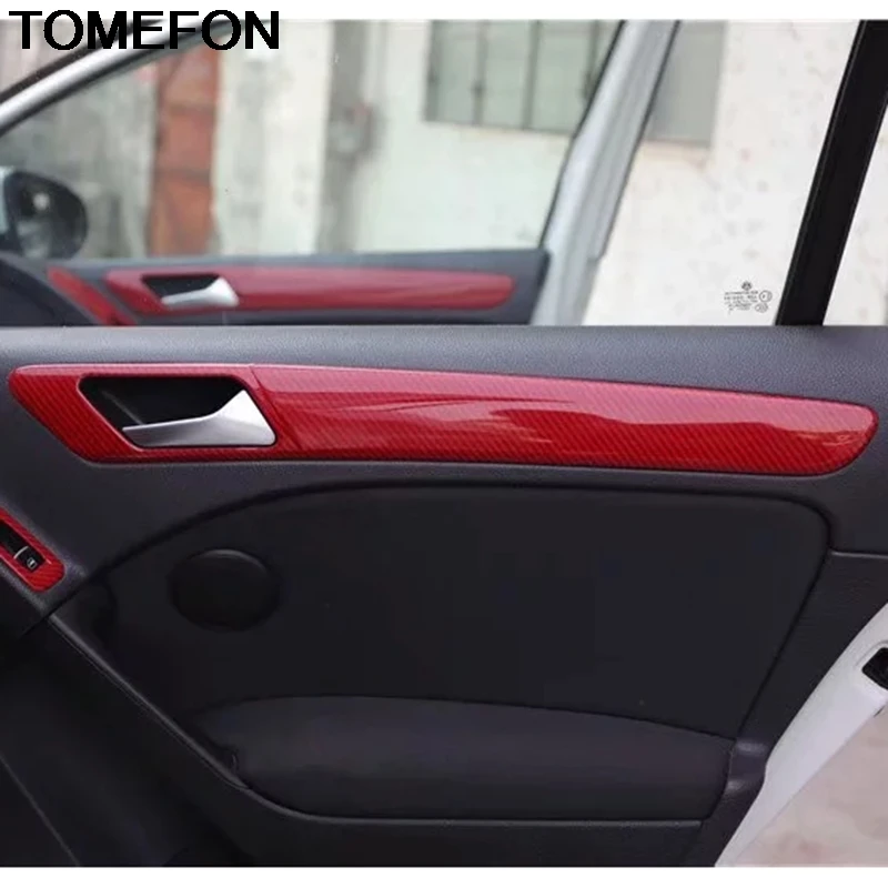 TOMEFON для Volkswagen Golf 6 MK6 2010 2011 2012 LHD Внутренняя дверь подлокотник панель окно Лифт крышка отделка интерьера Аксессуары ABS