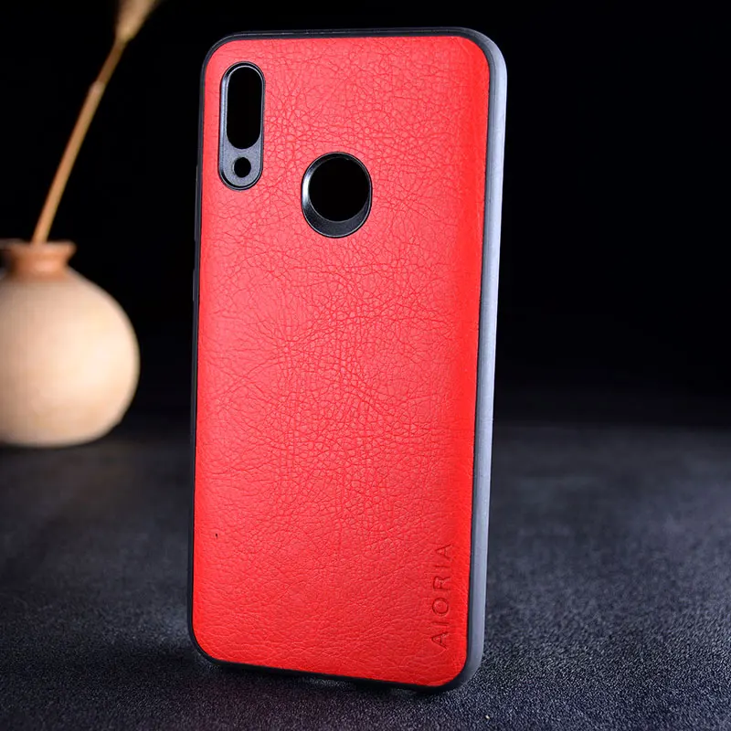 Red Чехол для huawei honor 10 Lite, роскошный винтажный кожаный чехол со слотом для телефона, чехол для huawei honor 10 lite, чехол - Цвет: Red