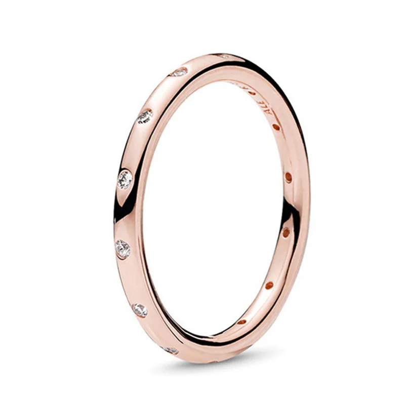 Boosbiy, модный бренд, кольца для женщин, розовое Золотое любовное сердце, Узелок, круг, кристалл, кольцо на палец для свадьбы, ювелирное изделие, подарок - Цвет основного камня: R025