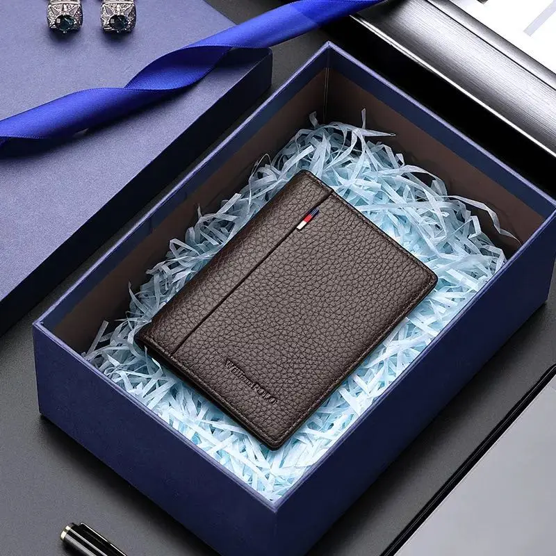 

Men wallet simple boutique wristlet bifold no zipper small purse slim luxury brand stylish and easy to carry