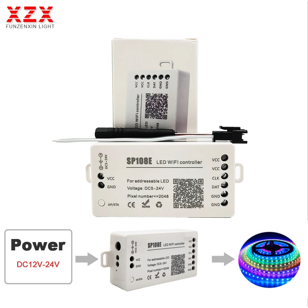 SP108E Светодиодная лента Wifi Pixel контроллер по смартфону приложение для WS2811 WS2812B WS2813