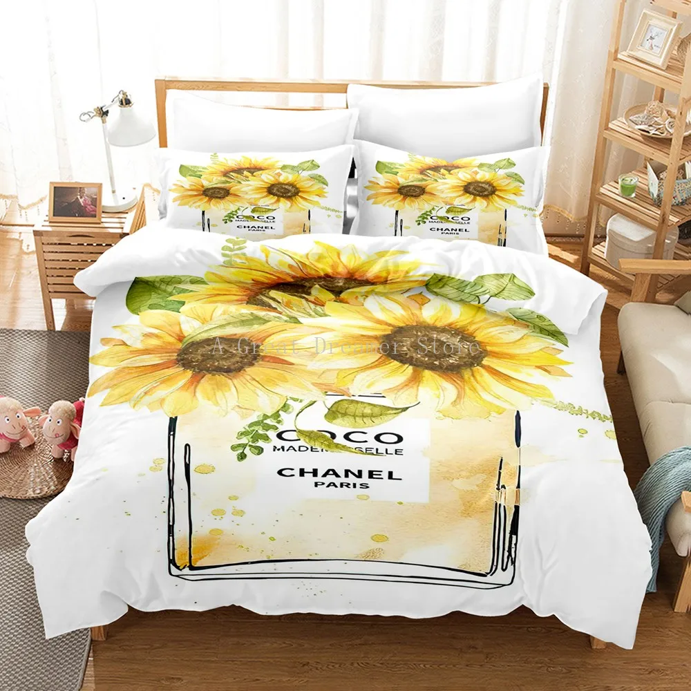 Роскошный косметический парфюм с цветком Комплект постельного белья розовый