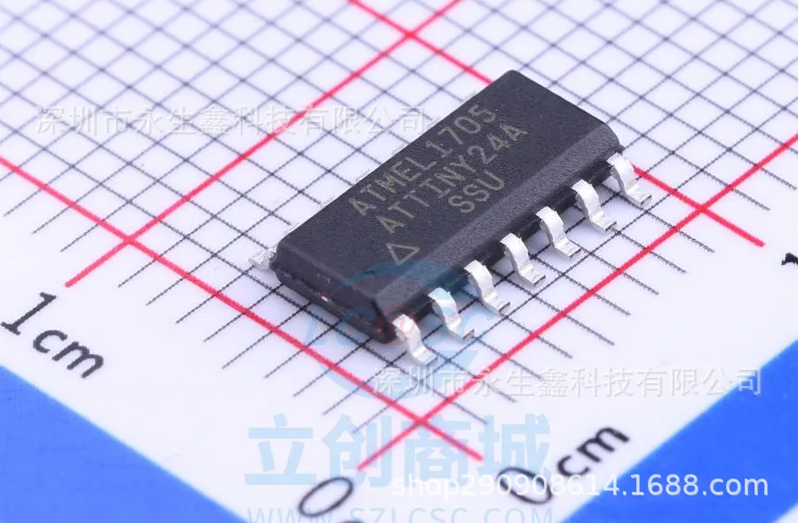 ATTINY24A-SSU IC 8 2K лапками углублением SOP-14