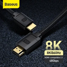 Baseus HDMI-Compatible Cable for Xiaomi Mi Box 48Gbps Digital for PS5 PS4 8K 2.1 4K 2.0 HDMI-Compatible Splitter 8K/60Hz Cables