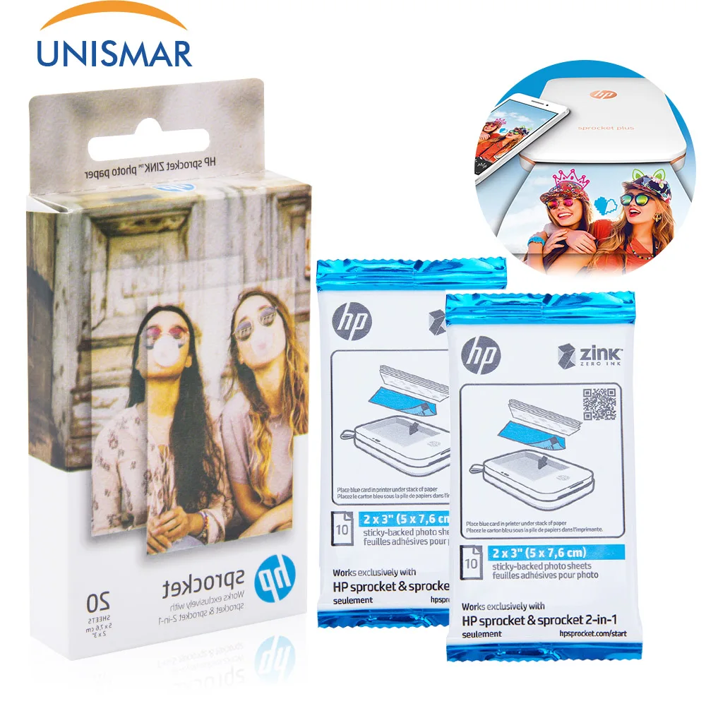 Unismar HP Sprocket Zink Photo Paper 