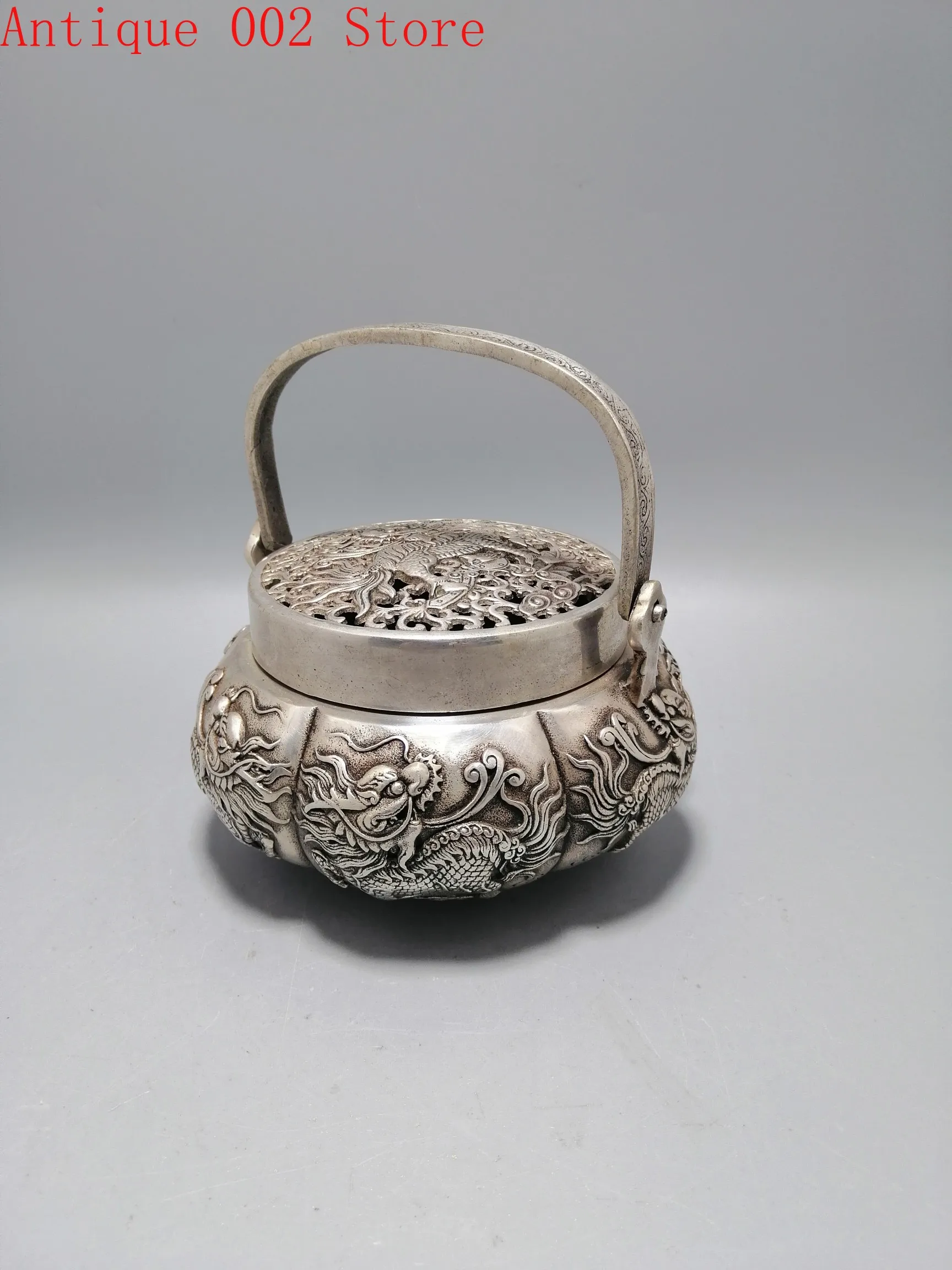 Изысканный белый медный hand-made портативный курильница для благовоний