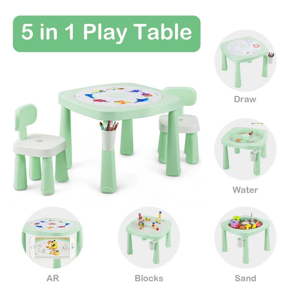 5 In 1 Kids Activity Table Chair Set Ar Function Water Building Craft Table Baby Seats Sofa Aliexpress