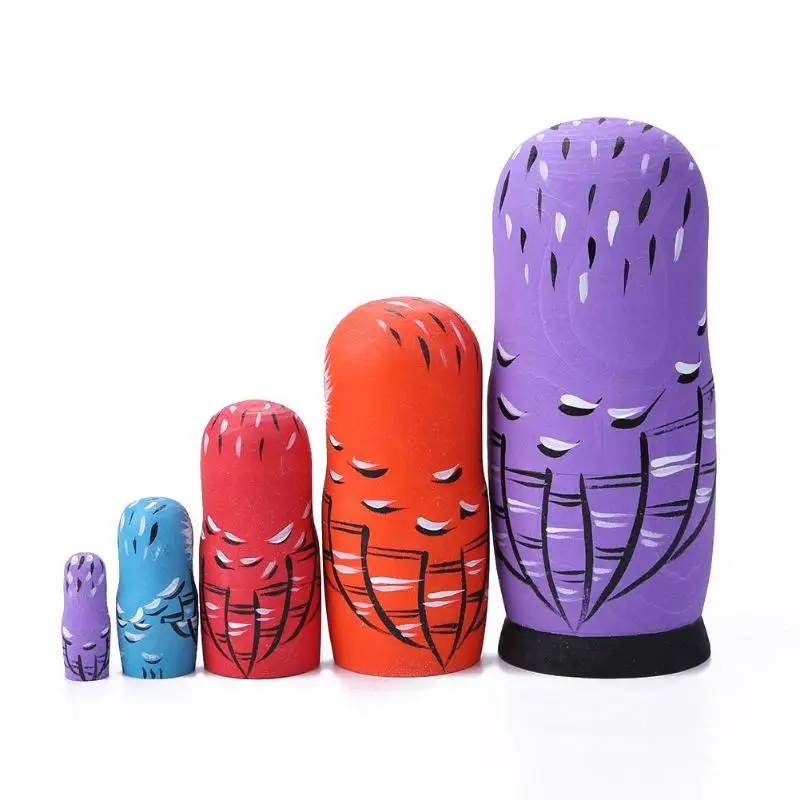 5 шт. деревянная Русская Матрешка Matryoshka набор игрушек украшение дома орнамент