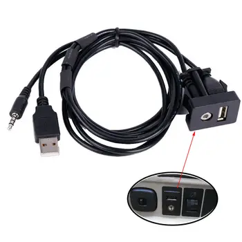 

AUX Port ​3.5mm Cable Extension Lead Mounting Panel Flush Mount Socket Data