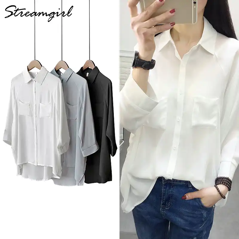 oversized chiffon shirt