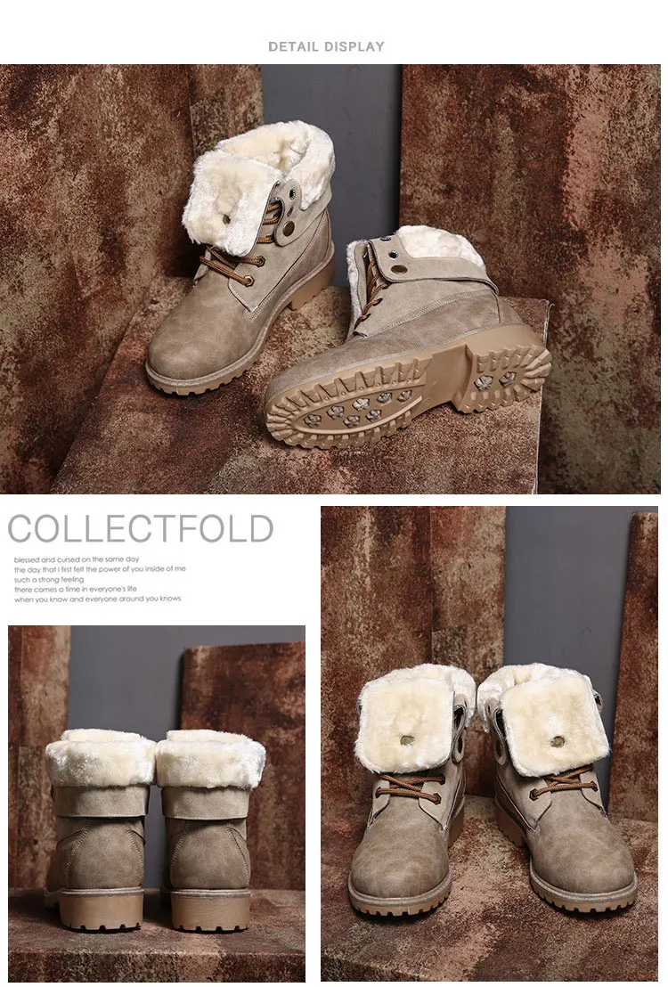 Зимние ботильоны для женские зимние ботинки модные удобные, однотонного цвета ботинки на меху; женские сапоги на платформе