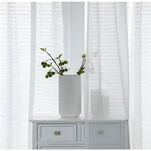 Rideaux translucides à lumière blanche en Tulle, nouveau Style populaire, pour salon, salle à manger, chambre à coucher, pour fenêtre, 2021