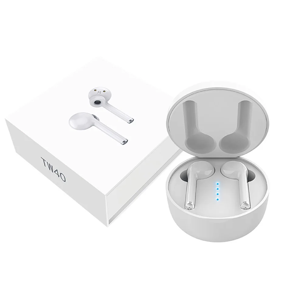 Белый TWS Bluetooth 5,0 Наушники Стерео гарнитуры Голосовое управление для xiaomi Беспроводные наушники с шумоподавлением Микрофон для huawei iPhone - Цвет: Белый