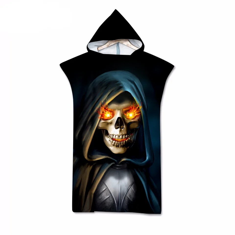 

Hooded Towel Freak Animals Death Double Digital Printing Hooded Bath Towel Cape Bathroom Supplies Soft Thickened Cloak Towel