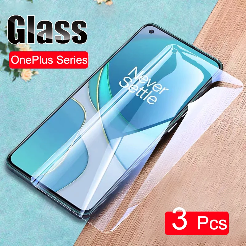 

3PCS 9H Tempered Glass For OnePlus 8T ScreenProtector Cover film For OnePlus 5 6 6T 7 7T 8T 1+8 genuine Anti Scratch Clear Glass