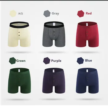 

5 Packs Men's Exposed Waistband Knit Underwear Boxers Boxershorts Men Closure Cotton Health Panties Comfort Coton Boxer