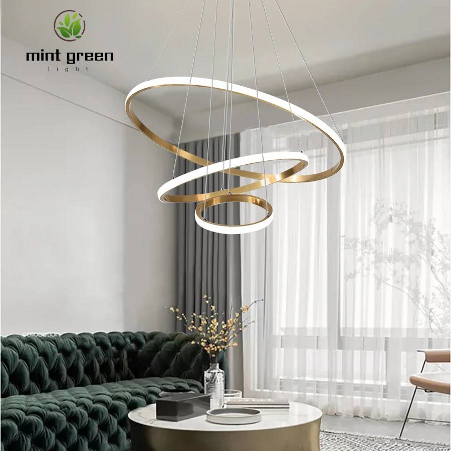 

Modern Led Chandelier Circle chandelier lighting lustre ring lights living room Kitchen Dining room decoration bedroom light fi