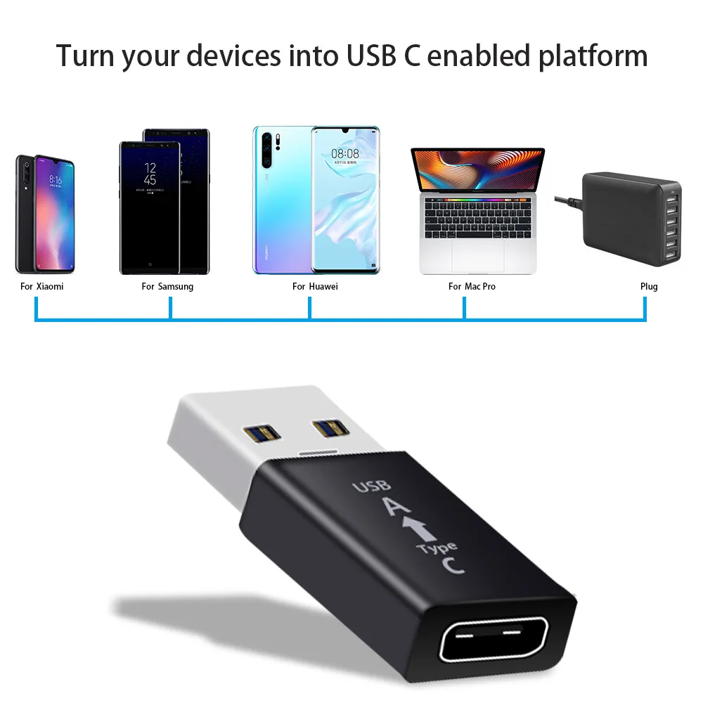 3 шт. USB 3,1-type C Usb C Otg адаптер конвертер для samsung S10 S9 plus huawei 20 Pro Xiaomi Redmi Note 8 Pro OnePlus 7T UsbC