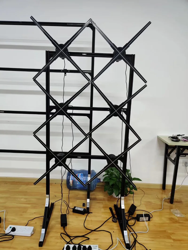 Индивидуальная голограмма 3d светодиодный вентилятор стена для 6 штук рекламы