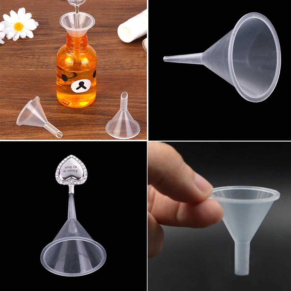 3 Pieces/Pack Small Plastic Funnels For Diffuser Bottle Mini Liquid Oil Funnels Kitchen Tools 40mm Diameter