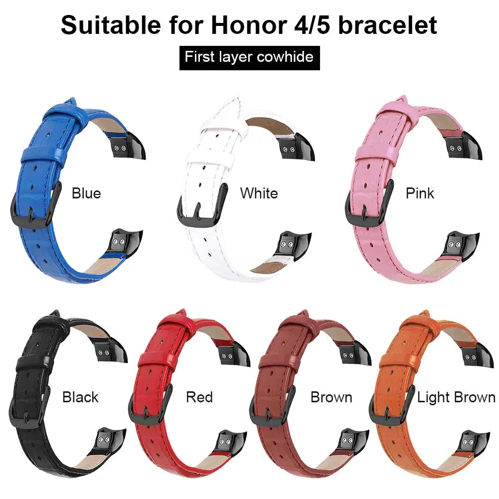 

Smart Bracelet Strap for Huawei honor 4/5/NFC Genuine Leather Wristband for Honor Band 4 Sports Bracelet Accessories